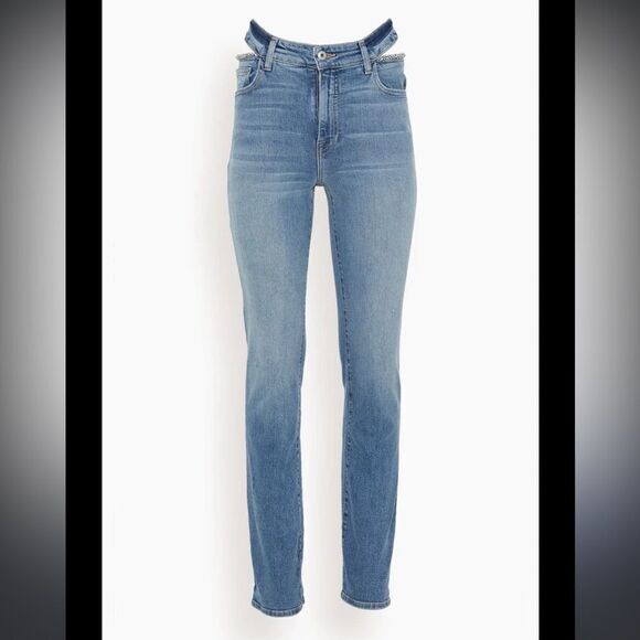 Jonathan Simkhai Pants - NWT Jonathan SIMKHAI Amelia Straight Leg Denim Jeans Size 31 Embellished